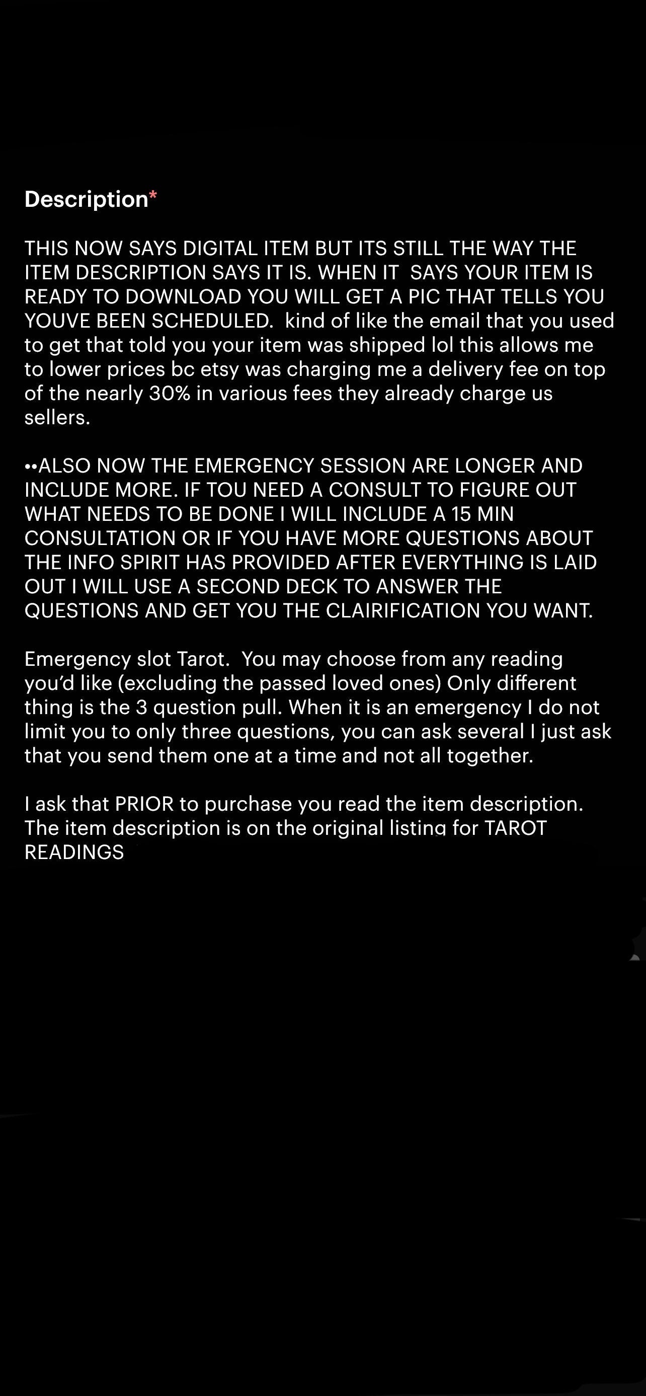 Emergency tarot reading. I need your email